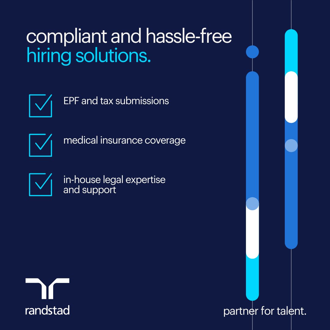 Scale your workforce with ease while staying fully compliant to labour laws in Malaysia. ✅

When we manage the paperwork and insurance, you'll have more time for what matters more to you: bit.ly/3Gbw3dW

#Contracting #ContractHiring #FlexibleHiring