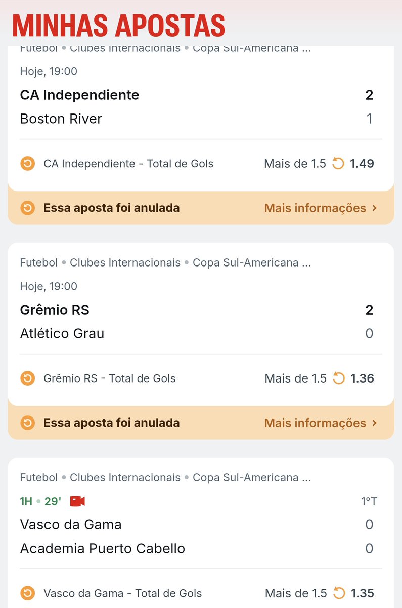 Estranho <a href="/superbet_br/">Superbet Brasil 🇧🇷</a> a que falta uma partida pra se resolver já anularam, e a que falta vários ainda tá rolando, e com os mesmo jogos que foram anulados pode isso? Absurdo!!!!!

Pode <a href="/JurisBet/">JurisBet</a> ?