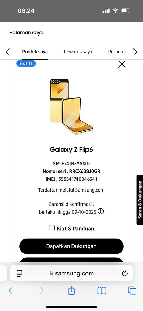 secondrasabaru's tweet photo. WTS
Z FLIP 6 YELLOW 12/256 RESMI SEIN
Rp. 10.5 JT aza
Garansi on ✅
Kondisi
- All Good No Minus
- Mulusszzzzzz
- Fullset Original
- Bonus Case
#zonauang #zonajajan #zonaBU #Zflip6 https://t.co/ZdEww6MonW
