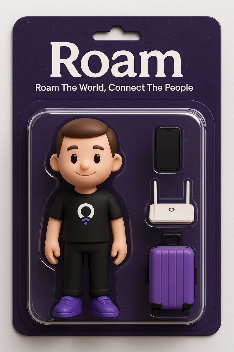 Ever wondered what your Roam AI version looks like?

1️⃣Open ChatGPT
2️⃣Tap "Create image" and use this prompt: “Make my photo look like the first one.”

That’s it—your action figure is ready! Share your creation with us.

#Roam #DePIN #RoamTheWorld #Blockchain