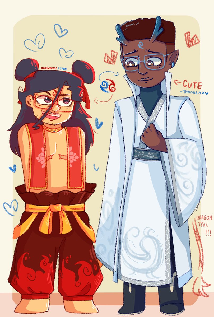 Kailoweenie's tweet photo. Muses cosplaying as Oubing because I'm a sucker for red &amp; blue duos (that may or may not be more than friends)

Me as Ne Zha and Poe as Ao Bing !

#yumetwt #yumeship #selfshiptwt #selfship #fictif #fictifpoe https://t.co/MJNMYm3seE