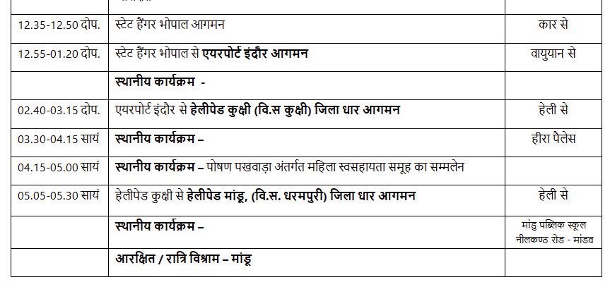 jdjsindore's tweet photo. मुख्यमंत्री डॉक्टर मोहन यादव आज इंदौर और धार ज़िले के भ्रमण पर रहेंगे। @CMMadhyaPradesh #mandav https://t.co/TIsRKwDYzs