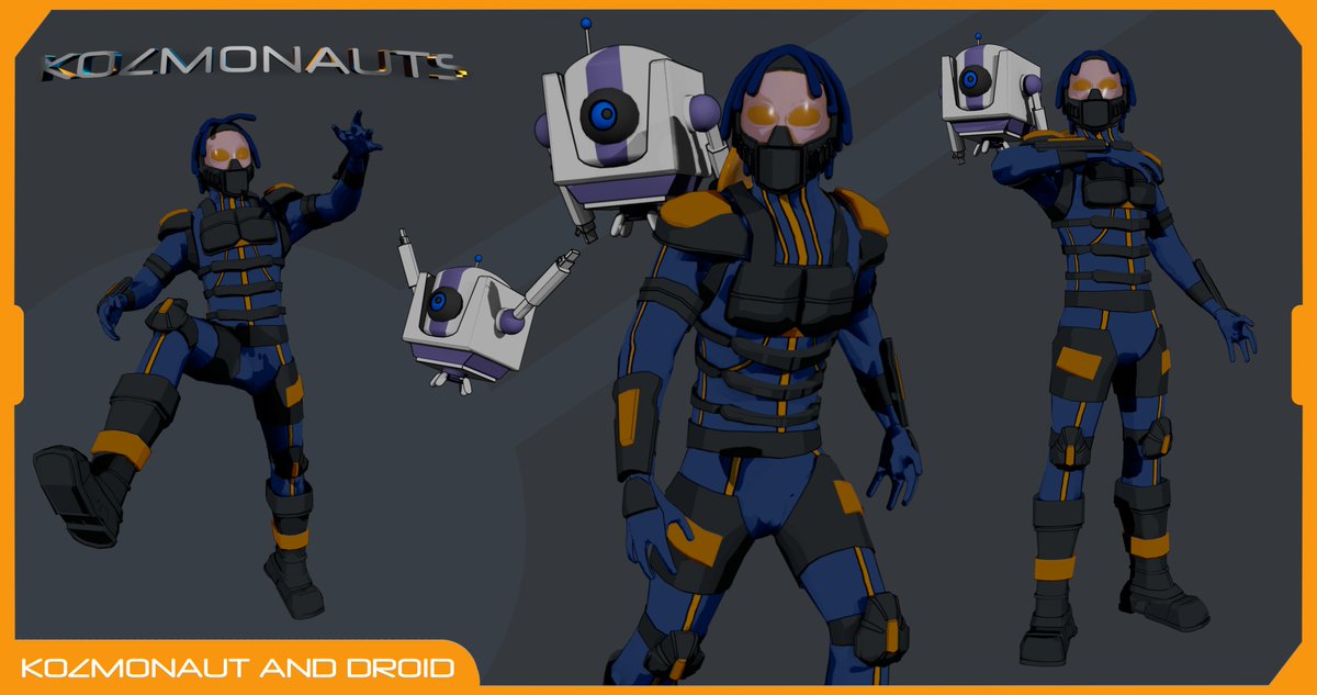 SomeonePlaying's tweet photo. For the #PortfolioDay I decided to rework the renders and presentation of my characters "Kozmonaut and Droid" the protagonists of my short-film KOZMONAUTS. Please take a look! :) 

Breakdown in my ArtStation: https://t.co/2x0AohokTR
Short-Film: https://t.co/crQzlhgW8m https://t.co/sc22lg9KKh