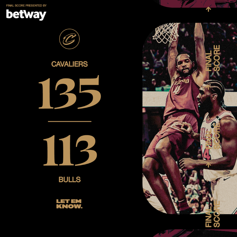 cavs's tweet photo. YOUR NUMBER ONE SEED. 

HIGHLIGHTS &amp; STATS 📊: https://t.co/NcgFlNGUxJ 

@betwayusa | #LetEmKnow