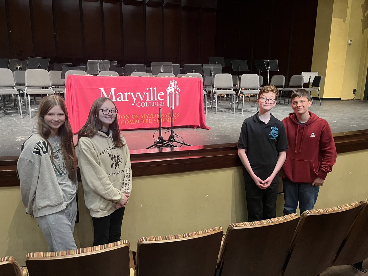 carpentersms's tweet photo. Congratulations to Estelle Curtis, Isabel Custer, Mason Bennet, and Liam Banks for representing CMS at the annual Tennessee Math Teachers Association’s Math Competition!  Liam Banks earned 1st place in the Algebra 1 competition! #GoBeExcellent #BCStrong https://t.co/DvU8Ftpm1D