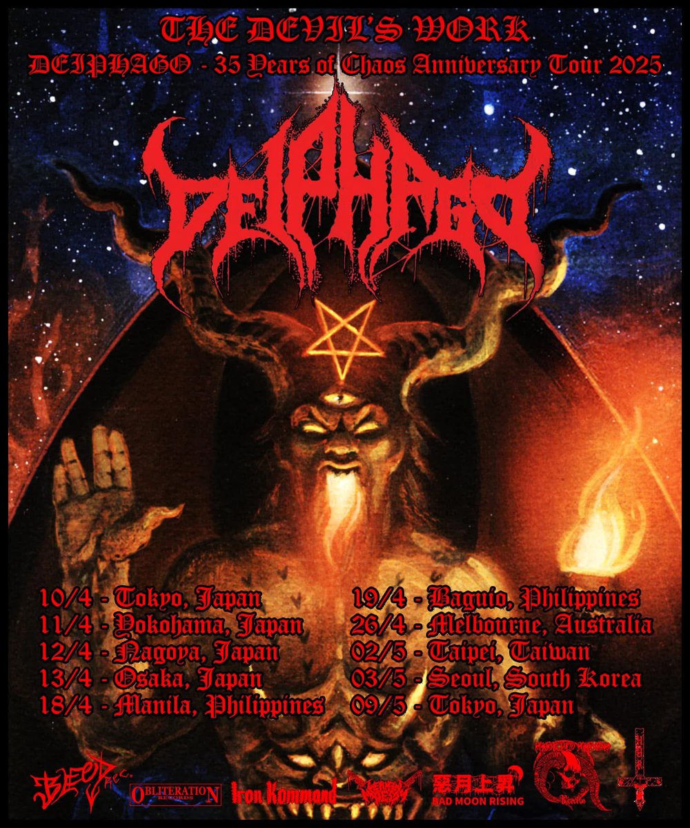 sunaneko666's tweet photo. 4.11 (金)
DEIPHAGO Japan Tour 2025　
Yokohama Extreme 28 at @yokohama_puente
※チケット予約https://t.co/MpdrxTYWWt
Adv/Door ¥2500/3000 + 1D
Open/Start: 19:00/19:30
 
※タイムテーブル
19:30 - 20:00 OROCHI
20:20 - 20:50 怒号
21:10 - 21:50 DEIPHAGO

※チケット予約はDM等でも受付中 https://t.co/1cWAsWPaVi