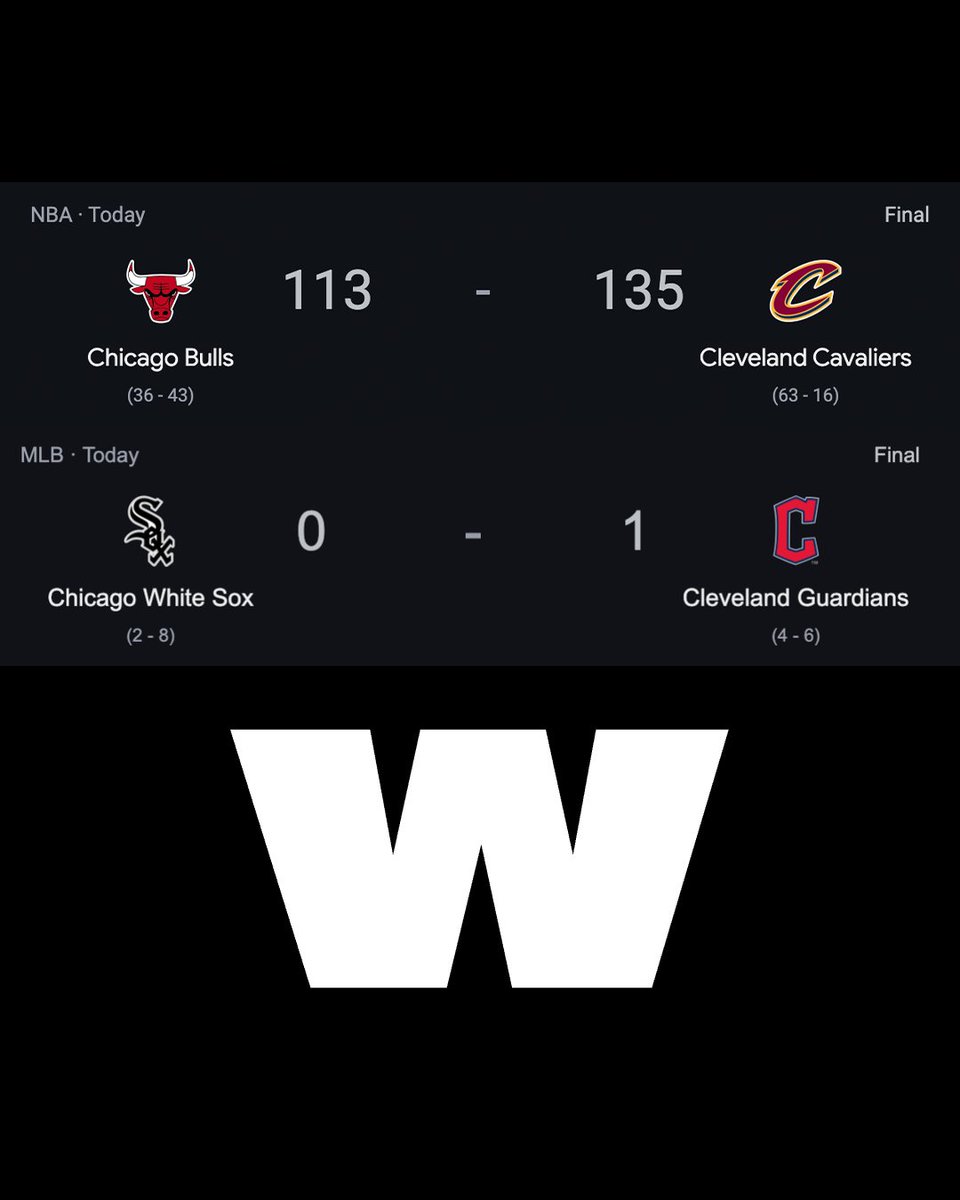 Bad day to be a Chicago fan, right <a href="/CleGuardians/">Cleveland Guardians</a>? #LetEmKnow