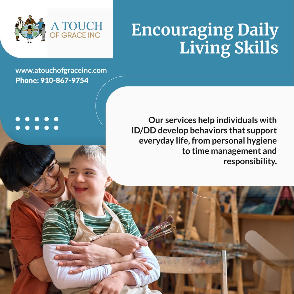 atouchofginc's tweet photo. Strengthening daily habits builds long-term success! Learn how our services promote positive behavioral development. 

#MentalHealthCare #FayettevilleNC #DailyLivingSupport https://t.co/moQwO9Th5G