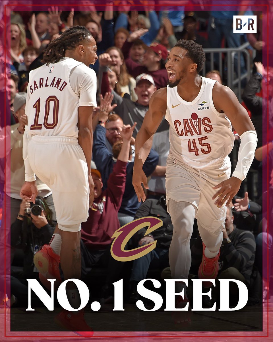 BleacherReport's tweet photo. CAVS HAVE CLINCHED THE NO. 1 SEED FOR FIRST TIME SINCE 2015-16 SEASON 🔥

The same season they won the NBA Finals 👀 https://t.co/jRaqhXFePq