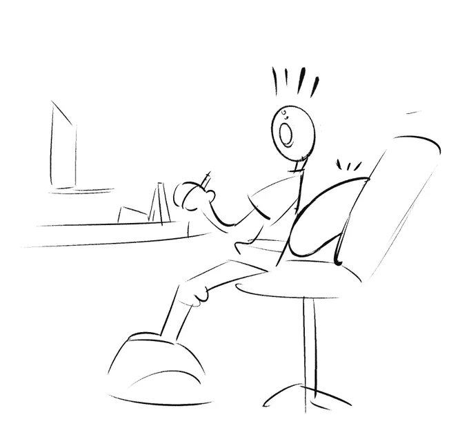 Nothing like a posture correcting chair correcting my posture 💔 