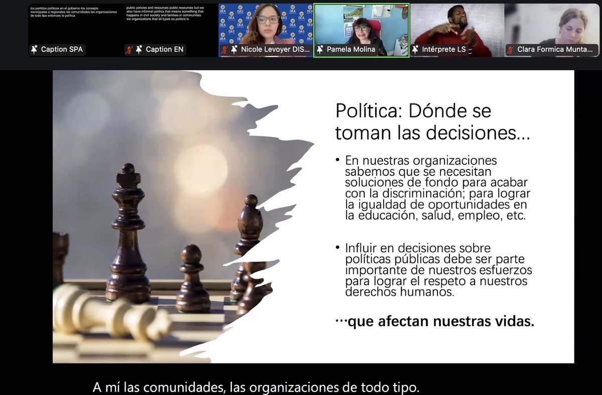 OAS – Inclusion (@oas_inclusion) on Twitter photo In session #9 of the #OASDigitalDiploma, we explored the 8 key steps of advocacy with <a href="/PamelaMolinaT/">Pamela Molina</a>:
🔎 Problem analysis
✏️ Proposal development
📣 Identifying decision-making spaces
📌 Power mapping
👥 Stakeholder analysis
✅ Advocacy strategies
📄 Action planning
📊 Monitoring In session #9 of the #OASDigitalDiploma, we explored the 8 key steps of advocacy with <a href="/PamelaMolinaT/">Pamela Molina</a>:
🔎 Problem analysis
✏️ Proposal development
📣 Identifying decision-making spaces
📌 Power mapping
👥 Stakeholder analysis
✅ Advocacy strategies
📄 Action planning
📊 Monitoring