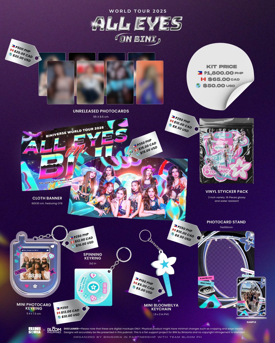 bini_hisan's tweet photo. happy anniversary, user bini_hisan 🎂🎉

✨👾 ALL EYES ON BINI KIT GIVEAWAY 👾✨

1 winner of the full kit + maloi unreleased selca pc 🛍️

to join:
— like &amp; rt this post
— follow @binisoria 
— reply with #AllEyesOnBINI 

⏰ Ends on 04/10, 11:59PM (PH time) https://t.co/QGPWvlIsMk