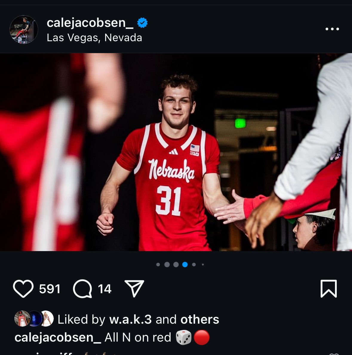 There was maybe a question if Cale Jacobsen would be back at Nebraska next year. 

Per his Instagram and asking Cale Jacobsen. 

He will be back at Nebraska next season. 

#Huskers | #Nebrasketball