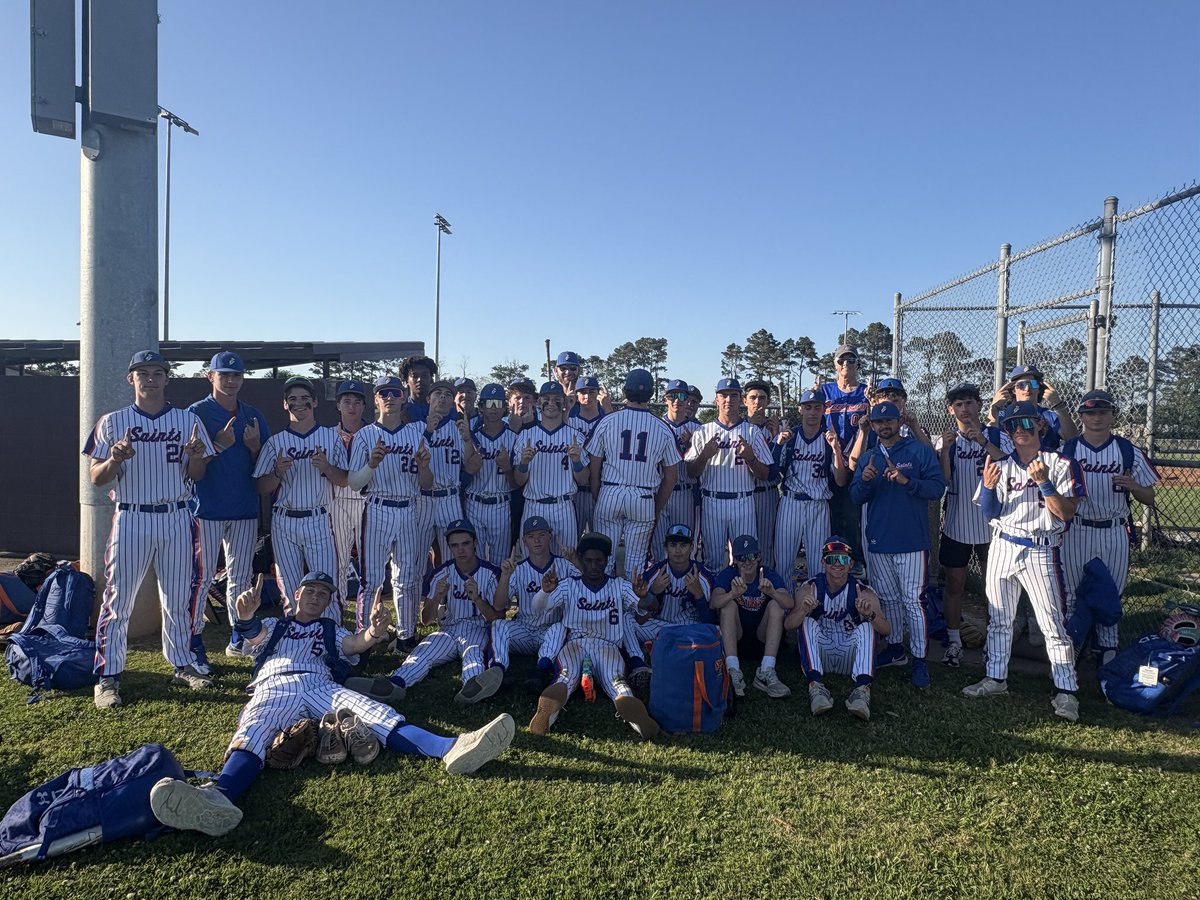 slc_baseball's tweet photo. Saints Win! 

Jack Garcille gave us a Quality start going 5.1 IP with 6 K’s, 1 hit and 1 ER. Konner Boudreaux collected the last 5 outs with 2 K’s to record the save! https://t.co/uJBQ4z3M3S