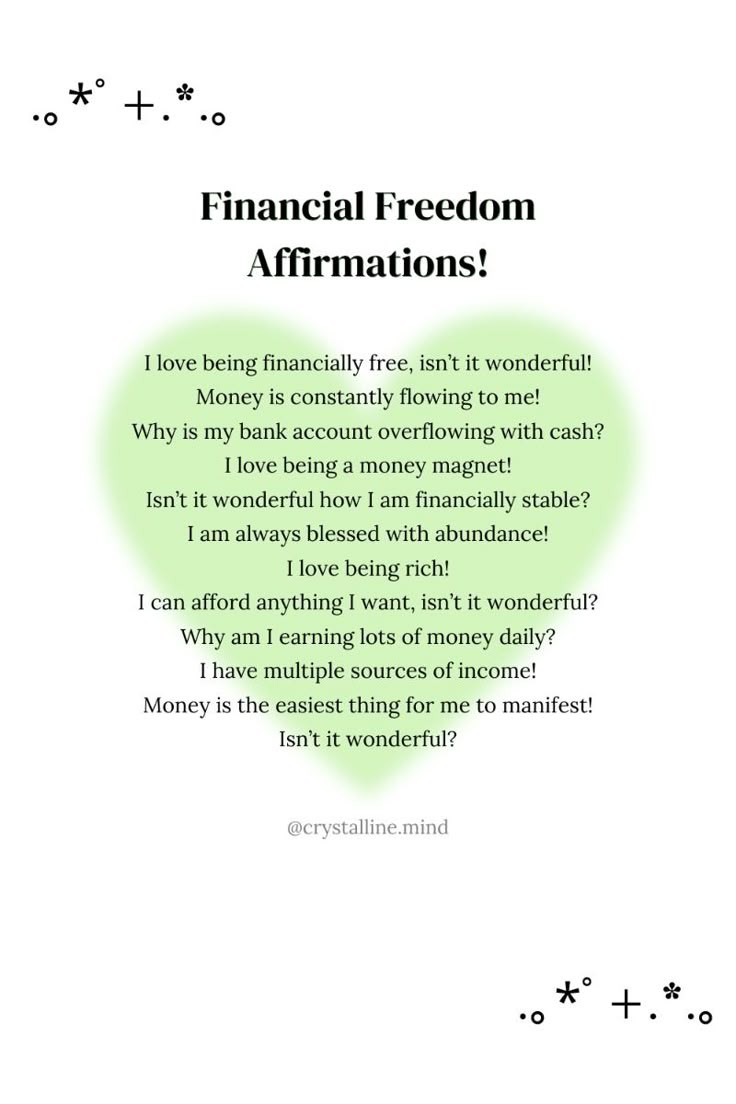 ･ﾟ💚•✧ financial freedom affs✧･ﾟ 💵･*