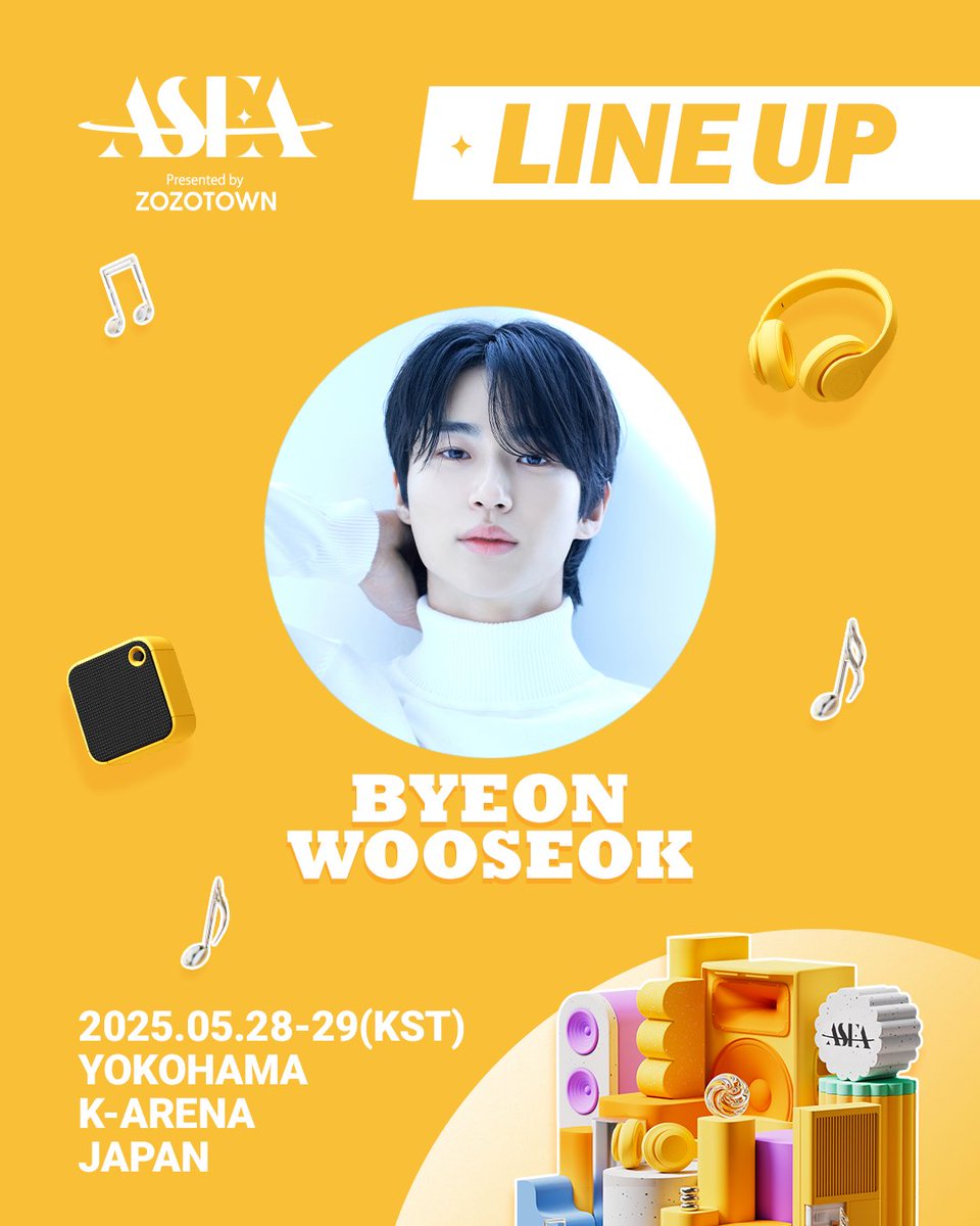 ASEA 2025 라인업 공개!🌟

𝟕𝐭𝐡 𝐀𝐑𝐓𝐈𝐒𝐓 𝐋𝐈𝐍𝐄 𝐔𝐏🎬
변우석

🏆𝐀𝐒𝐄𝐀 𝟐𝟎𝟐𝟓🏆
📅 2025.05.28-29 (KST)
📍 K-ARENA YOKOHAMA

💌본선 2차 투표 4/10 오픈

#ASEA #ASEA2025
#AsiaStarEntertainerAwards
#변우석 #BYEONWOOSEOK
