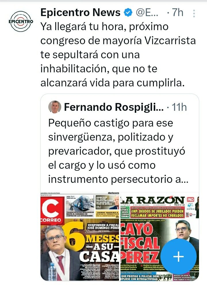 Rosabrujis's tweet photo. @EpicentroNews Hablo la mucama de PETRO o del FORO DE SAO PAULO @CancilleriaPeru
Hasta cuando se permitirá que periodistas extranjeros insulten a nuestras autoridades?
Cuando le llega su hora para que se vaya del Perú?
En estos Twitt amenaza e insulta
👇👇👇 https://t.co/XGI5efRGIT