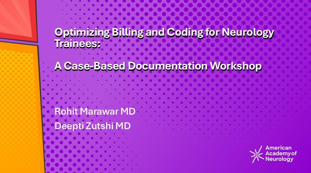 Billing and Coding is fun and amazing!

SAID NO ONE EVER! 😳

Come to our session tomorrow (Wed at noon - Trainee Hub) to learn the 20% that will get you 80% there. 

For trainees and who still feel like trainees when it comes to Billing and Coding. #AANAM