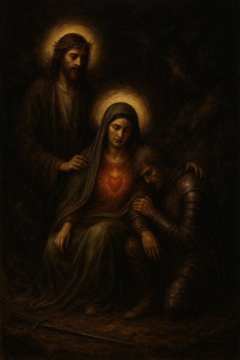 Theorimus's tweet photo. 𝙎𝙖𝙘𝙧𝙚𝙙 𝘾𝙤𝙣𝙨𝙤𝙡𝙖𝙩𝙞𝙤𝙣 
#HolyMary #JesusChrist #CatholicArt #GoyaInspired #CreatedWithAi https://t.co/u2yhWM8Hgl