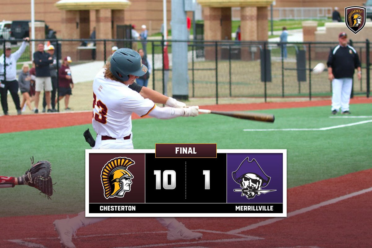 Varsity defeats Merrillville 10-1

Troy Barrett 3-4, 2B
Rob Czarniecki 2-4, 1 RBI
Lucas Thompson 2-3, 2B, BB, 1 RBI
Kaden Hawksworth (W) 5 IP, 5 H, 1 ER, 6 K, 1 BB
