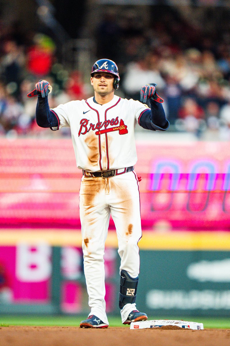 BravesHistorian's tweet image. With his two doubles tonight, Austin Riley (1382) has passed Braves Hall of Famer Ralph Garr for 15th in Atlanta history in total bases.