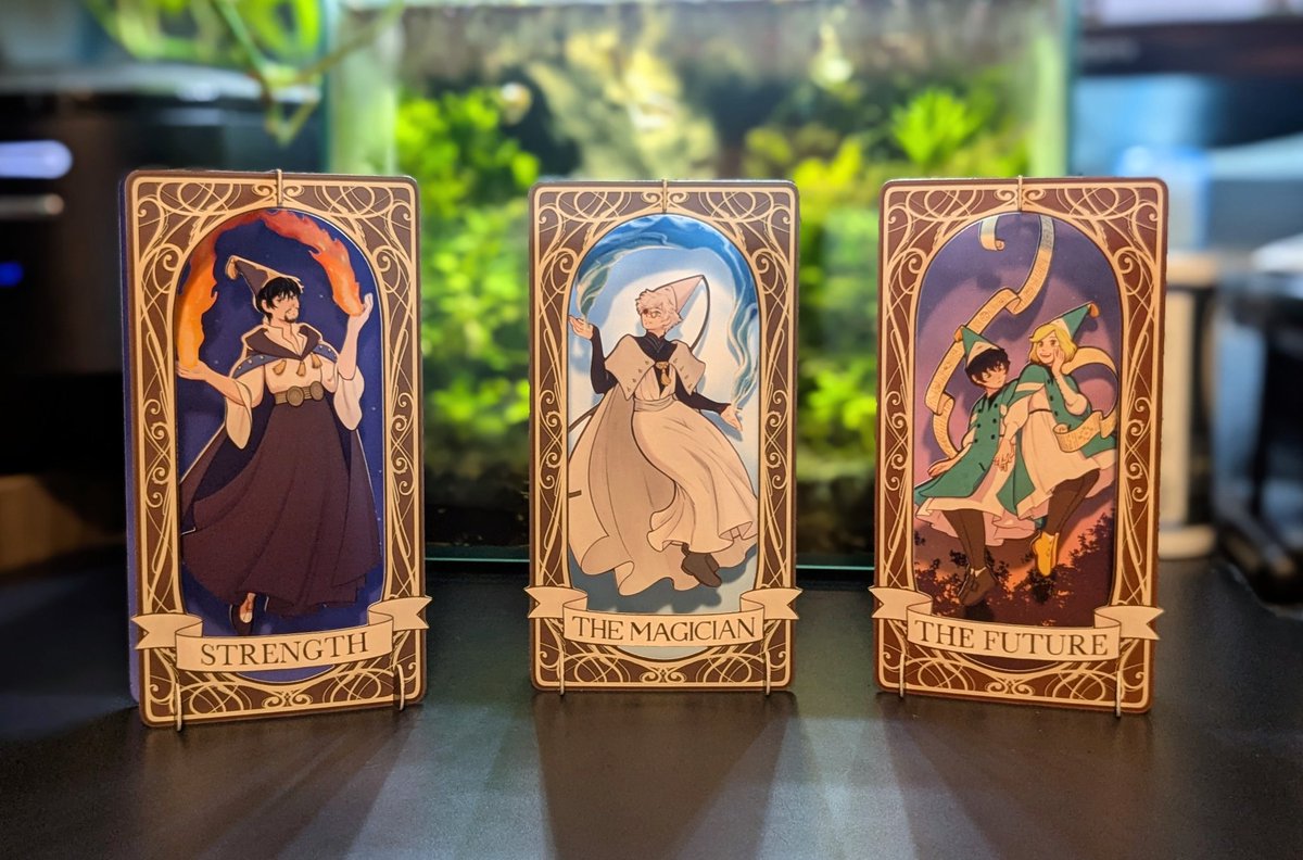 New standees for Witch Hat Atelier! These are in the style of tarot cards~

On the real tho, I can't wait for the witch hat atelier anime to come out so I can finally talk to people about it.  😩♥️