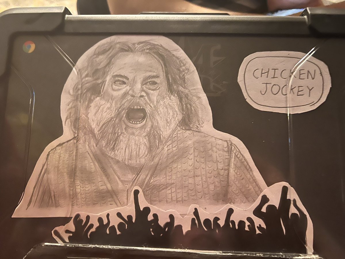 anaromo91's tweet photo. @jackblack Here is some art work from my 13 year old 😂 hope you enjoy it! https://t.co/uRsssFUgSJ