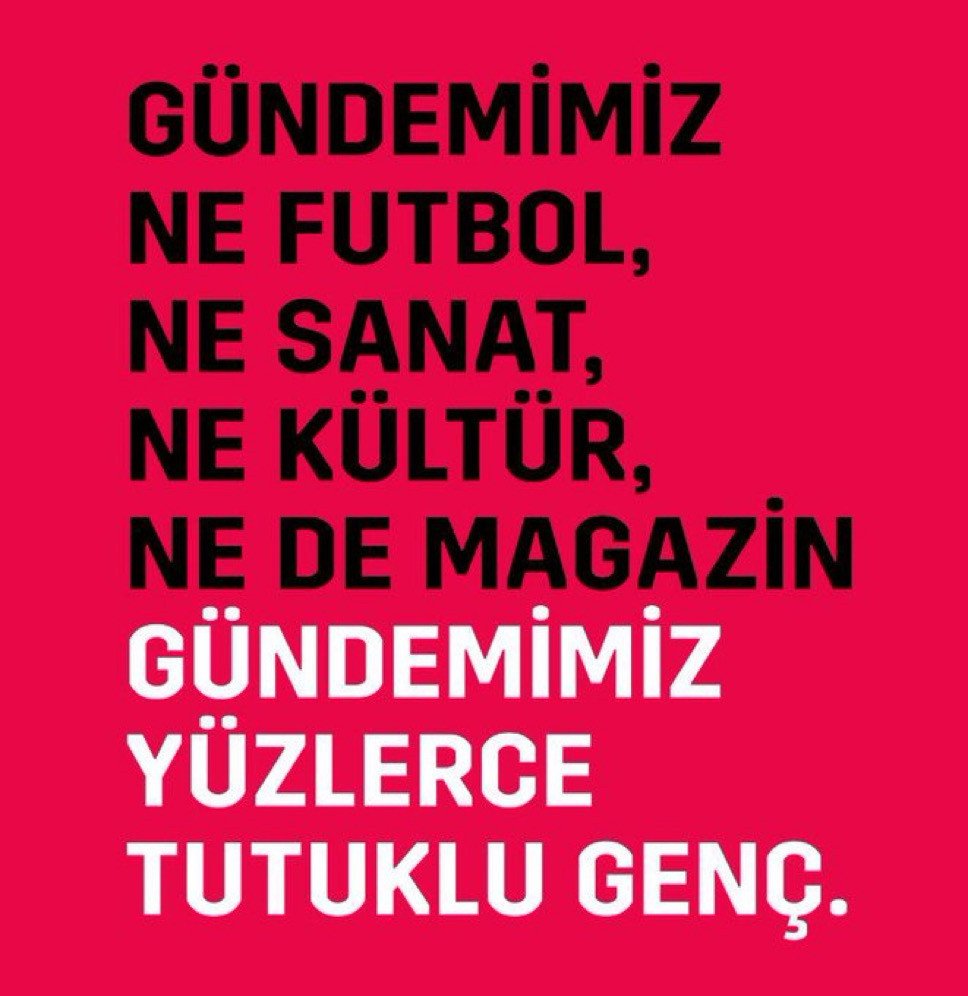 #GenclerimiziSerbestBırakın