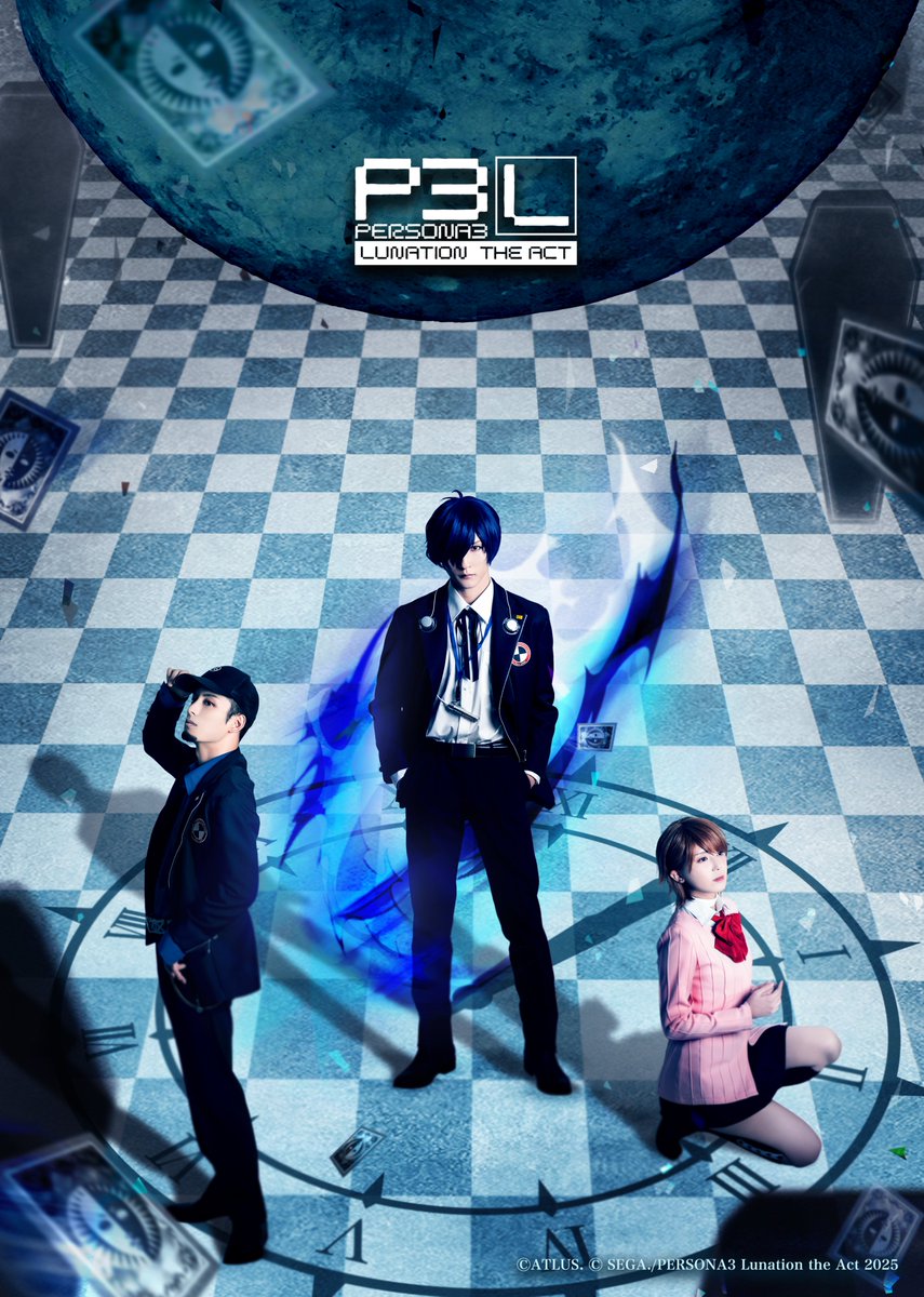 ◤P3舞台 #P3L オフィシャル先行スタート◢
 
本日～4/15 23:59までオフィシャル先行受付！
 
また、
汐見彼方 #梅津瑞樹
岳羽ゆかり #大西桃香
伊織順平 #武子直輝
3名のビジュアルも公開✨
 
チケットなど詳細はこちら↓
公式HP：lol-w.com/p3l_act
公式X：<a href="/p3l_act/">PERSONA3 Lunation the Act＜公式＞</a>