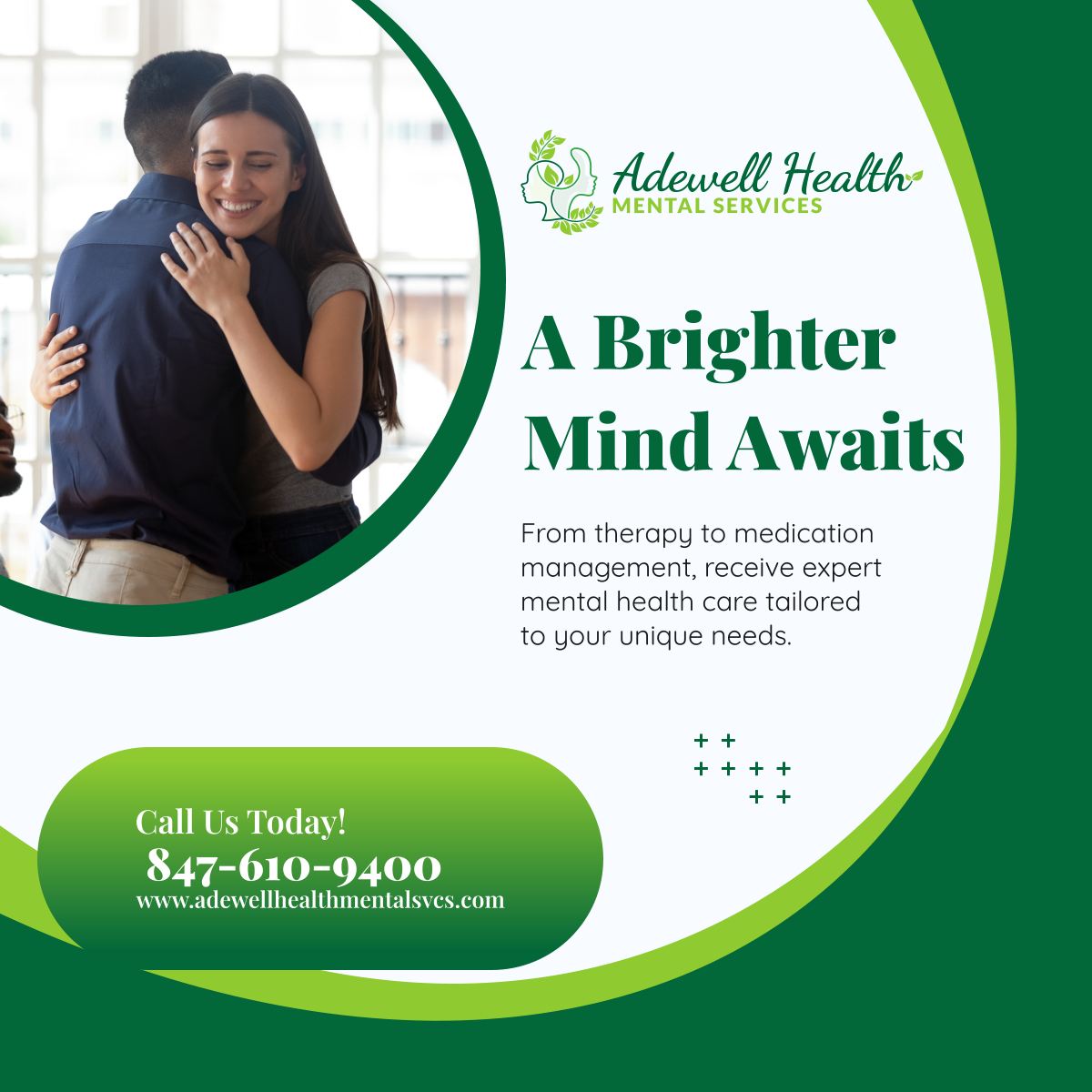 Adewell_Health's tweet photo. Prioritizing your mental health means taking the first step toward healing. We’re here to support you with compassionate care. Book your appointments now: https://t.co/r70fN4Hxp7. 

#MentalHealthClinic #RollingMeadowsIL #ChicagoILUSA #BrighterMind #MentalClarity https://t.co/8jY3ByCQUm