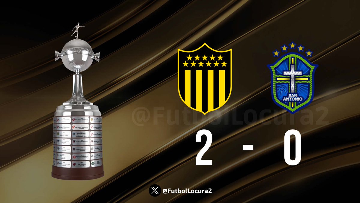 FutbolLocura2's tweet photo. FINAL DEL PARTIDO‼️

Triunfo de Peñarol a puertas cerradas en el Estadio Campeón del Siglo

🇺🇾 PEÑAROL 2-0 SAN ANTONIO BULO BULO 🇧🇴

#Libertadores #GloriaEterna https://t.co/OmVAdnNuY5
