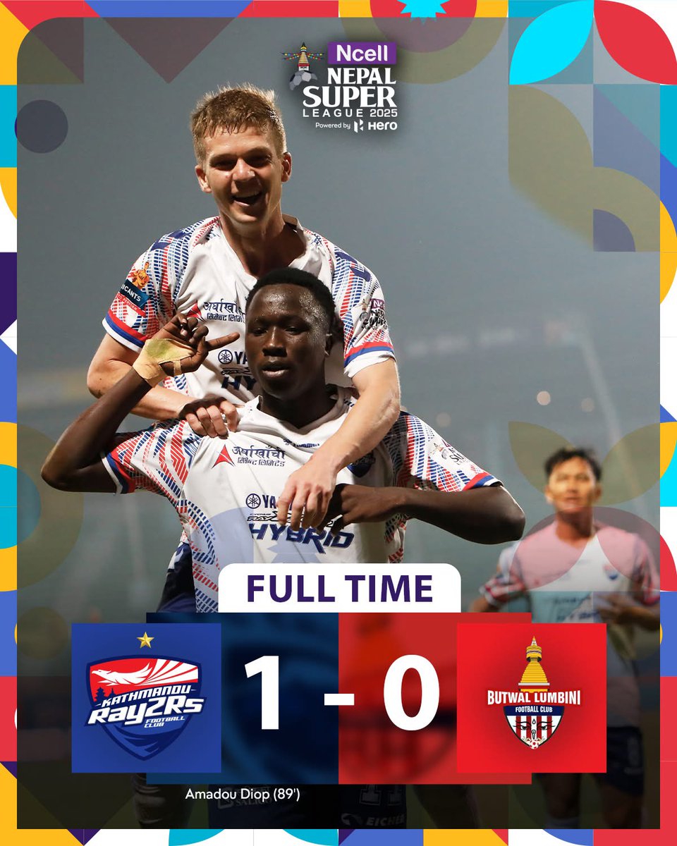 npkorneev's tweet photo. -NSL 2025 Match 11: Kathmandu Rayzrs 1-0 Butwal Lumbini
-3-1-4-2 IP vs 5-2-3 (4-2-3-1 2nd Half)
-Amadou Diop (#11) vs Deep Karki (#22)

#NSL2025 #NepalSuperLeague #NepalFootball https://t.co/KbJQwbzcSZ
