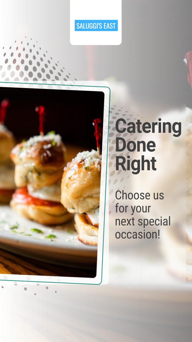 SaluggisPizza's tweet photo. The aroma of delicious bites fills the room, enhancing birthday parties, corporate events, and family reunions. Let us cater to these occasions and more! Contact us today. 🎉🍴 #EventCateringService https://t.co/nB4fCPbwiU