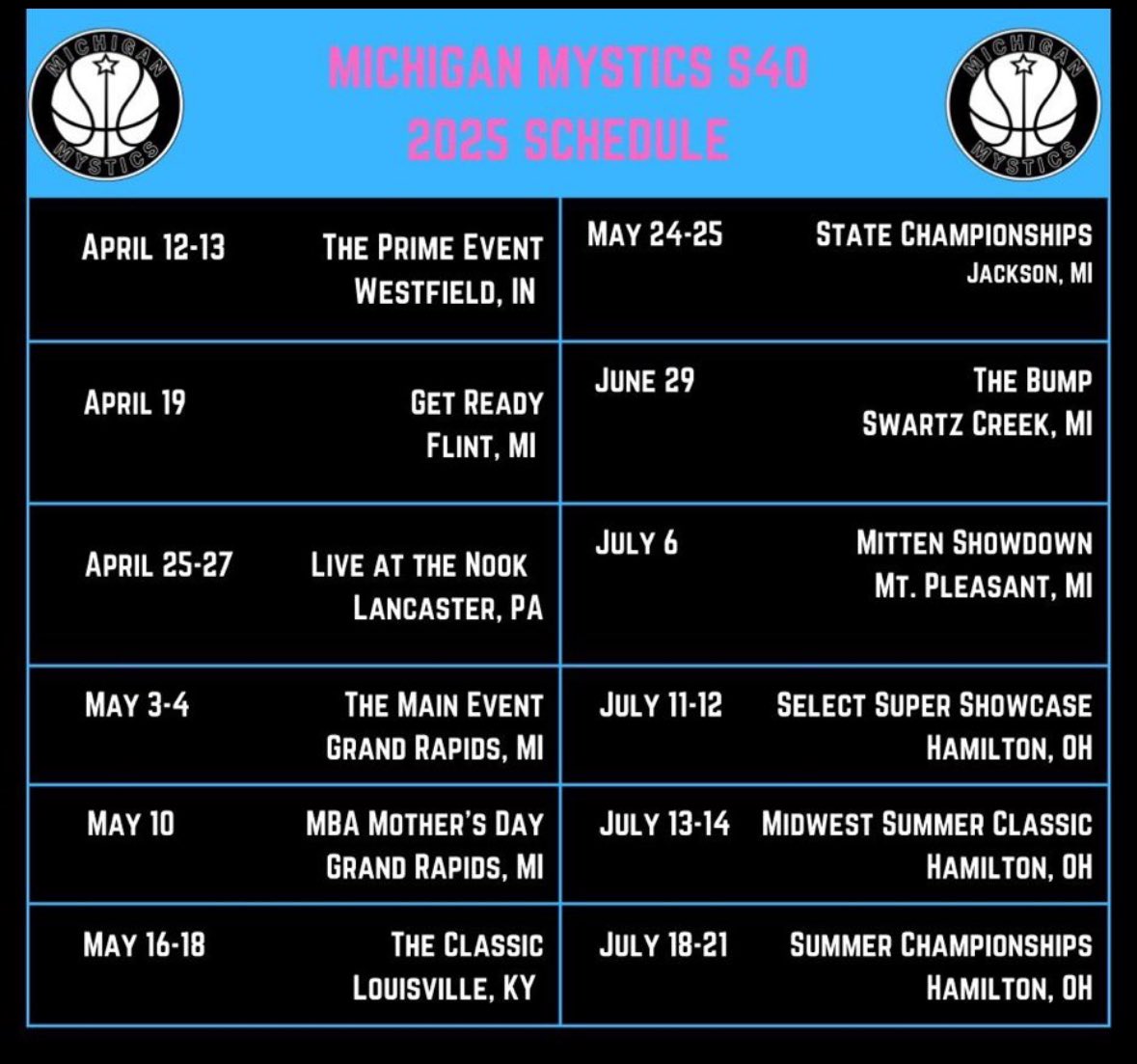 Looking forward to getting my AAU season started this weekend! <a href="/MImystics/">Michigan Mystics</a>