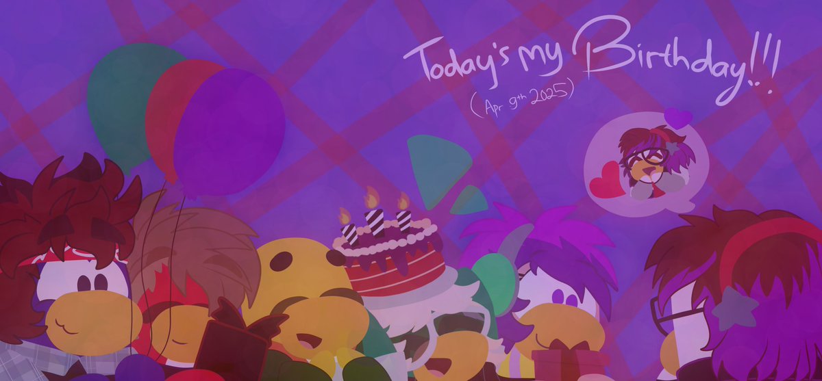 ThePeteyK's tweet photo. Since it's 9th already that means it's my birthdayyyy!!!! Yayyyyyy

#clubpenguin #gbilly #stompinbob #franky #peteyk #djcadence #birthday https://t.co/cRoXE1ttta