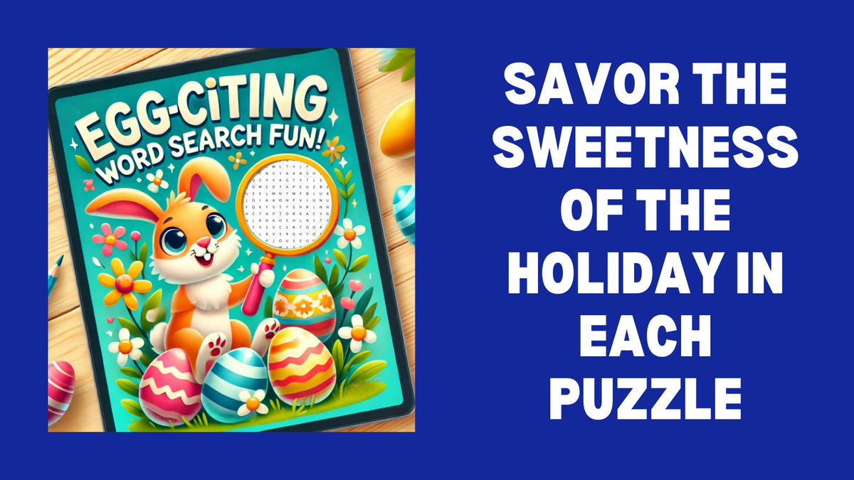🐰🔎 Savor the sweetness of the holiday with every puzzle! 📝✨ Easter word searches bring fun and joy for all.

📌 Grab yours now: geni.us/N4AFA

#EasterFun #WordSearchPuzzles  #SpringActivities #FamilyPuzzles

As an Amazon Associate, I earn from qualifying purchases.