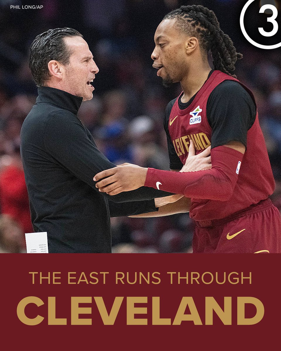 wkyc's tweet photo. PRIMED FOR THE PLAYOFFS!!!

The Cavaliers have clinched the best record in the Eastern Conference for the first time in 9 years following a 135-113 win over the Bulls. 🏀

Full recap: https://t.co/UjhS6MqfsM https://t.co/OcKEUjQDOX
