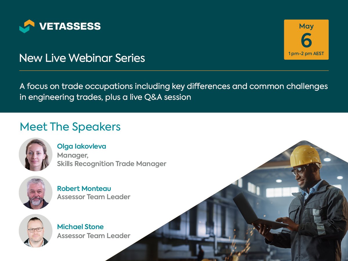 Join our upcoming webinar and gain expert insights into the skills assessment process for engineering-related trade occupations! 🛠️

📅 Tuesday, 6 May 2025
🕑 1:00pm - 2:00pm AEST
💰 AUD$70

-Great opportunity for applicants, migration agents &amp; lawyers to understand the