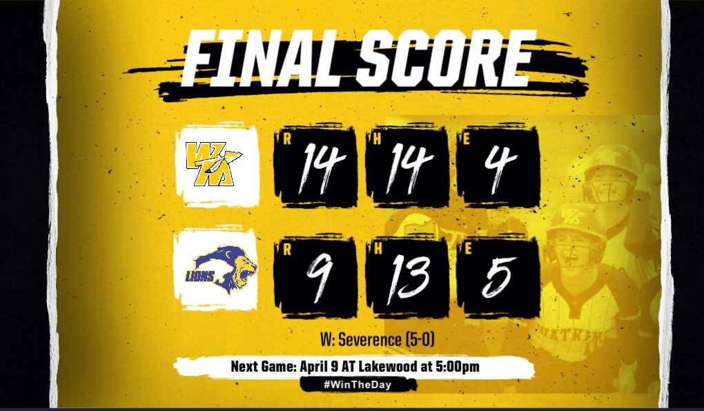 We get to 1-0 tonight at Gahanna! #WonTheDay
Won a great hitting battle tonight and still growing on this young season

Langwasser 4-5, 3R,RBI,2B, 3B
G.Gerhardt 2-4, 2R, 4Rbi, 3B
Trouten 2-4, 3R, rbi, BB, 2B, 2SB
Severance 2-4, RBI

Severance (W) 7in, 13H, 9R, 6ER, 7K, 0BB