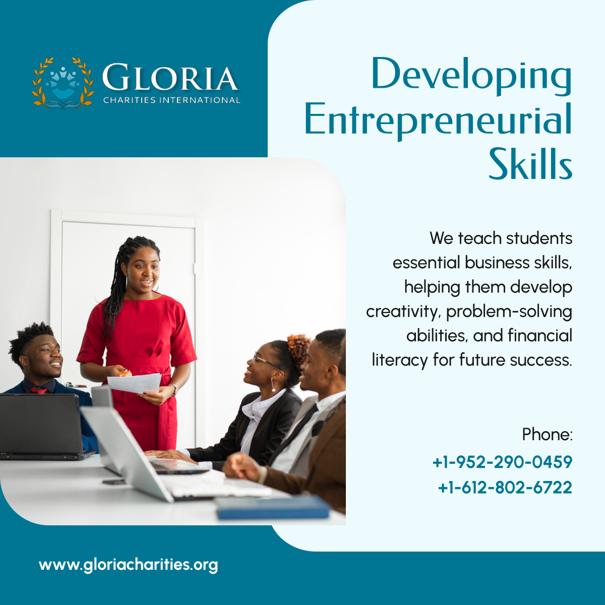 CharitiesGloria's tweet photo. Future entrepreneurs start today! We equip students with business knowledge and financial skills to build successful careers. Support our mission! 

#NonProfitOrganization #FederalWayWA #Entrepreneurship https://t.co/9J5qHX6mMA