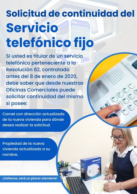 Para tener derecho a solicitar continuidad del servicio ☎️ debe tener contratado su servicio antes de enero del 2020 y debe portar su CI con la dirección actualizada o la propiedad de la vivienda a su nombre. 📌✍️
<a href="/comunicacionltu/">Las Tunas en red💫</a> 
<a href="/FlorMar32540881/">Flor Maria</a> 
#EtecsaTeAcompaña
