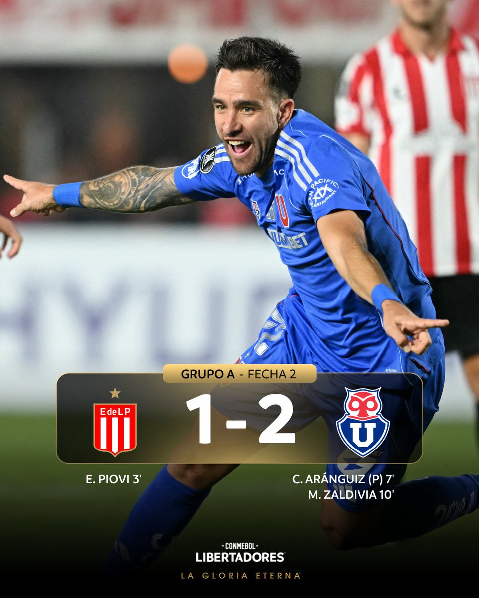 CONMEBOL Libertadores (@libertadores) on Twitter photo 🔵🔴🇨🇱 ¡<a href="/udechile/">Universidad de Chile</a> con puntaje perfecto en el Grupo A! Otro triunfo ante un campeón de la CONMEBOL #Libertadores.
#GloriaEterna 🔵🔴🇨🇱 ¡<a href="/udechile/">Universidad de Chile</a> con puntaje perfecto en el Grupo A! Otro triunfo ante un campeón de la CONMEBOL #Libertadores.
#GloriaEterna