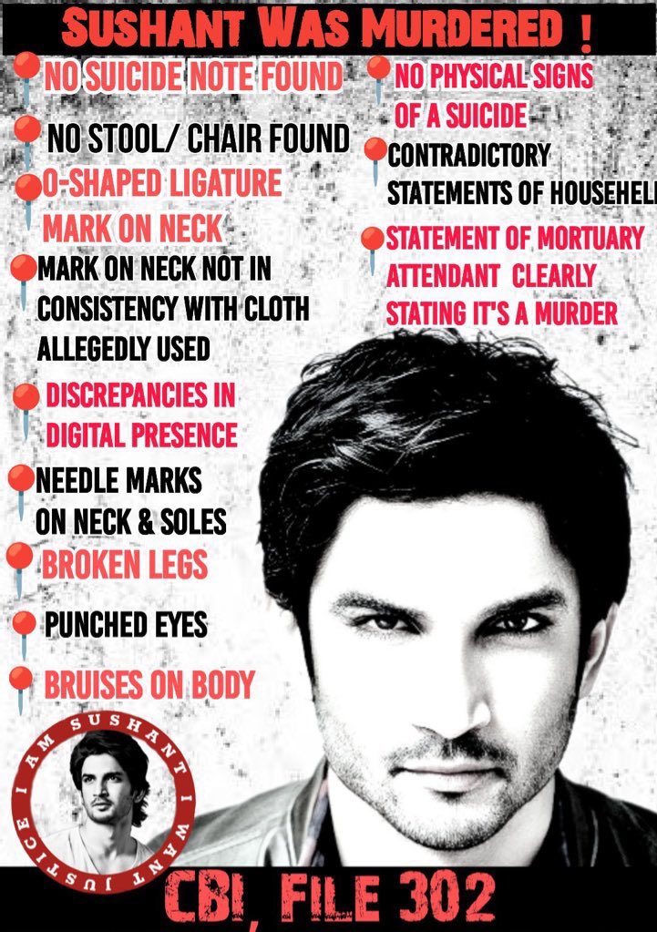 esther_joseph13's tweet photo. Only Coz Sushant Singh Rajput Matters We Won’t Stop Asking Questions!!! 

@CBIHeadquarters @Copsview 

Who Muṛdêrèd Sushant Singh Rajput??? https://t.co/TOmovS5dK3