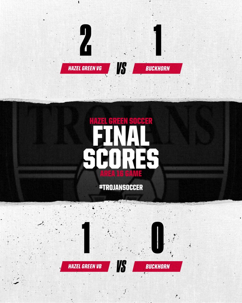 HGHSSoccer's tweet photo. 🚨FINAL SCORES🚨

Girls and boys take care of business on the road to move to 5-2 in Area 16 play! 

#TrojanNation #TrojanSoccer https://t.co/eh8Gv2JFV1