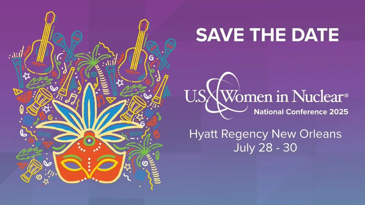 Save the Date: U.S. WIN 2025 Conference – “Beyond the Core: Expanding Horizons in Nuclear,” July 28-30, 2025, in New Orleans, LA, hosted by <a href="/Entergy/">Entergy</a>  #USWIN2025 winus.org/news/uswin2025…