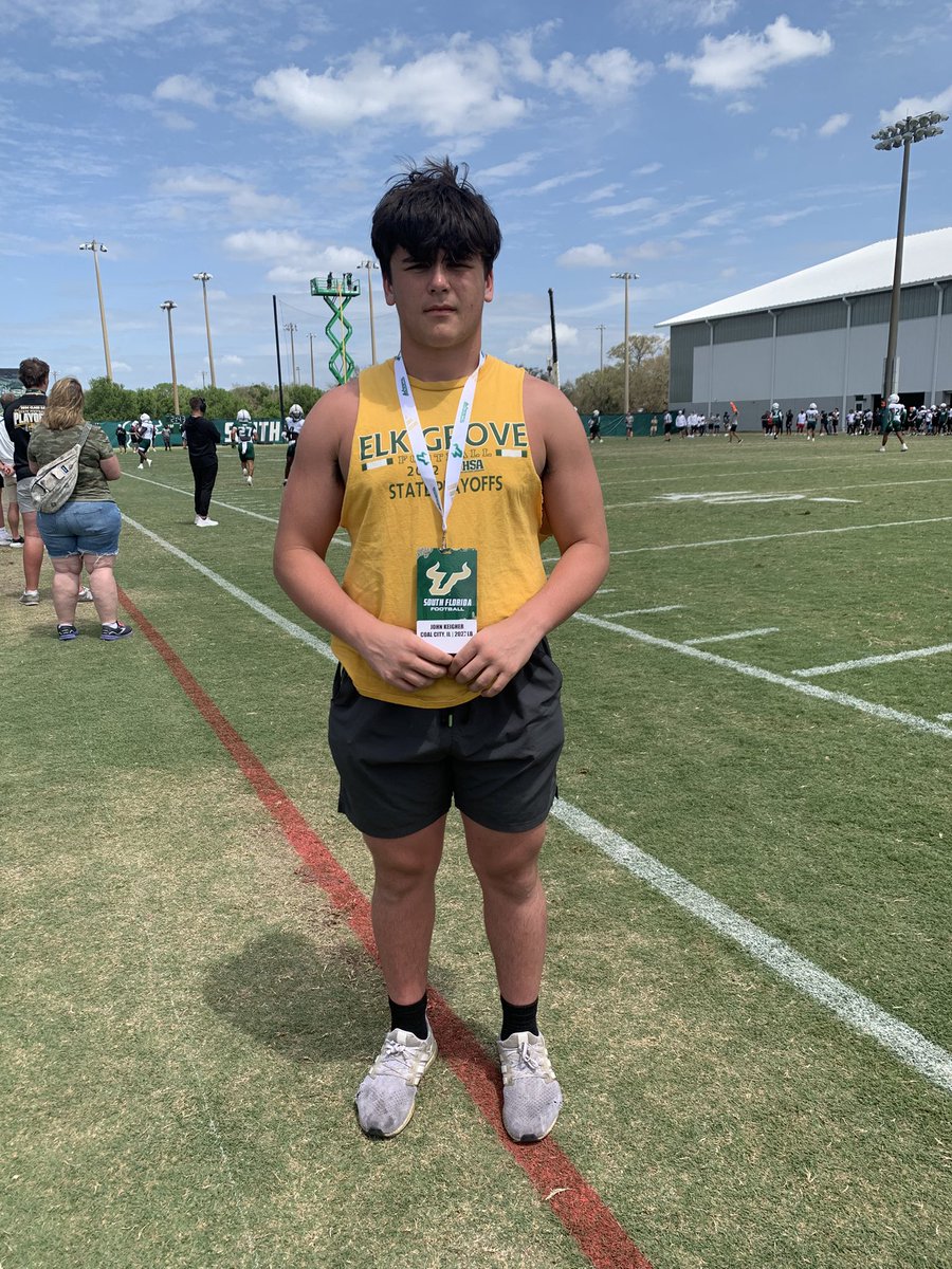 John Keigher (@jpkeigher) on Twitter photo Late post but I had a great time at south Florida spring practice!
Thanks to the coaches!@BuuLLLLLLLs <a href="/USFFootball/">USF Football</a> <a href="/LoganNatyshok/">Logan Natyshok</a> <a href="/EDGYTIM/">Timothy “EDGYTIM” OHalloran</a> <a href="/EmmettEaston55/">Emmett Easton</a> <a href="/DanielPasterski/">Daniel Pasterski</a> Late post but I had a great time at south Florida spring practice!
Thanks to the coaches!@BuuLLLLLLLs <a href="/USFFootball/">USF Football</a> <a href="/LoganNatyshok/">Logan Natyshok</a> <a href="/EDGYTIM/">Timothy “EDGYTIM” OHalloran</a> <a href="/EmmettEaston55/">Emmett Easton</a> <a href="/DanielPasterski/">Daniel Pasterski</a>