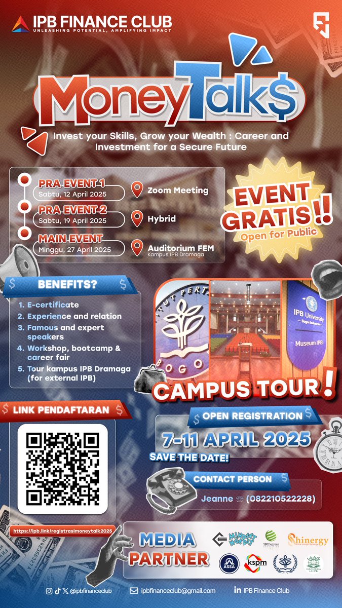 ipbfinanceclub's tweet photo. Halo Q-Aces‼️

Ga bosen-bosennya Min Scent ingetin buat join MoneyTalks 2025, karena banyak banget benefit yang bisa kalian dapetin🤯.

Contohnya apa Min Scent? Yuk, kita bahas!! https://t.co/9eNe6NFxxO