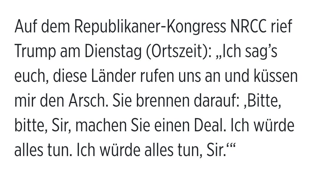Was glaubt ihr, wird das Ansehen und das Vertrauen der restlichen Länder in Trump nach diesen Aussagen steigen?