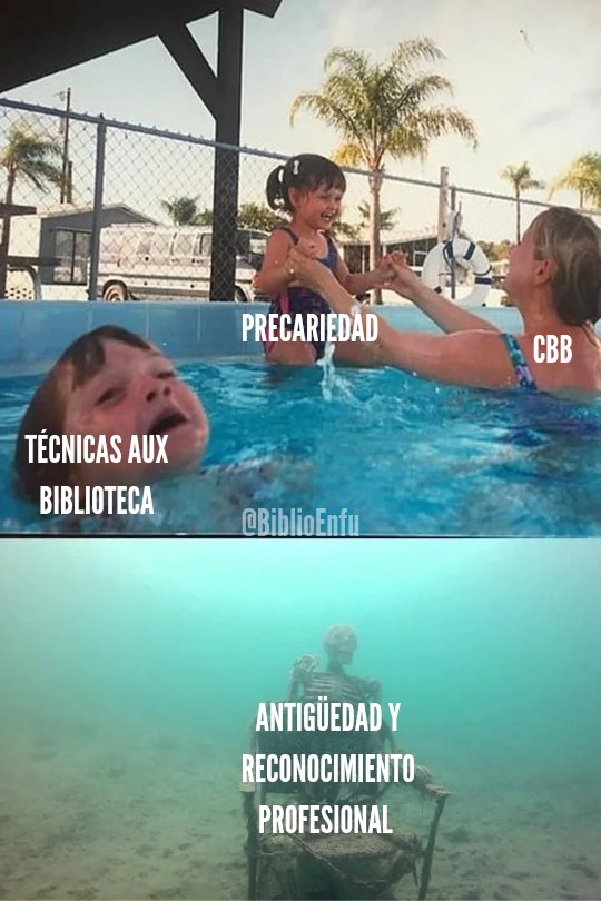 El comunicado de ténic@s auxiliares de #biblioteca para  <a href="/cobdc/">COBDC</a> resumido en un #bibliomeme
Este #memebibliotecario plasma que lo que importa no es el personal titulado en #Biblioteconomía de las  <a href="/BibliotequesBCN/">BibliotequesBCN</a> sino la #precariedadlaboral 🦥😡👉🏻
#Somesenciales 
#Defensembiblios