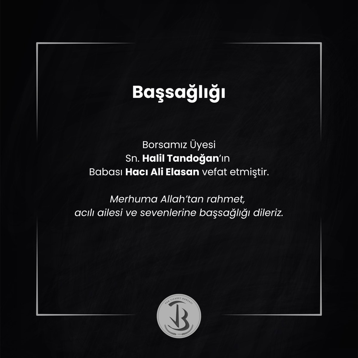 Van Ticaret Borsası tweet media